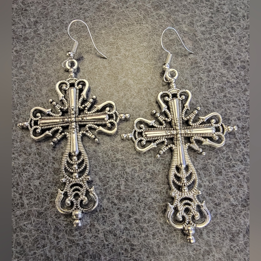Vintage Cross Earrings